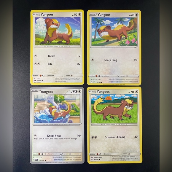 109/149 117/159 176/197 180/236 Yungoos Pokemon TCG Lot Fresh Pulls - Picture 1 of 2